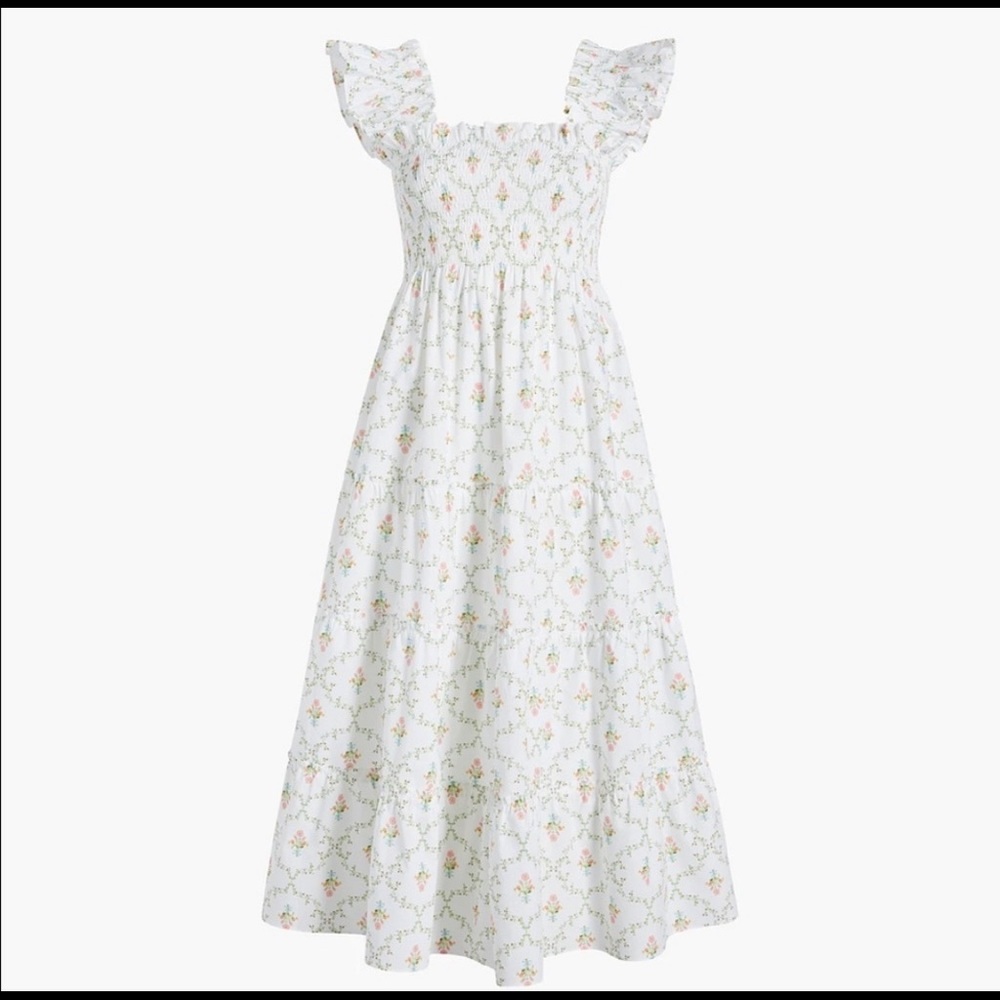 Hill House Home Nap Dress Ellie Pastel Trellis